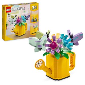 LEGO Creator 3in1 Gießkanne mit Blumen Set, Kinderzimmer-Deko, Baue eine Gießkanne mit Blumenstrauß, Gummistiefel oder 2 Spielzeug-Vögel, kreatives Geschenk für Mädchen und Jungen ab 8 Jahren 31149