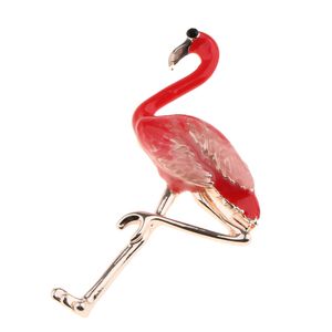 Charme loyal Emaille Flamingo Vogel Brosche Mode Pins für Frauen Männer rot Farbe rot