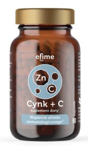 Efime, Organiczny zwiazek cynku + Witamina C, 90 kapsulek