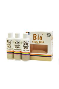 Bio Keratin Gold 150ml Haarglättung Haarglättungsset - Keratin + Shampoo + Conditioner