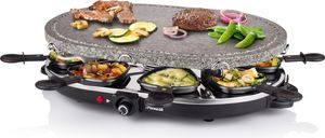 Princess 162720 Raclette 8 Oval Stone Grill Party - 1200 W - 220-240 V - 7,39 kg - 186 mm - 490 mm - 318 mm