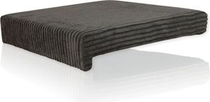 Lycce Bankauflage Klemmkissen 1 Leiste Cordstoff extra Polsterung, für Banktiefe ab 35 cm, Farbe:dunkelgrau