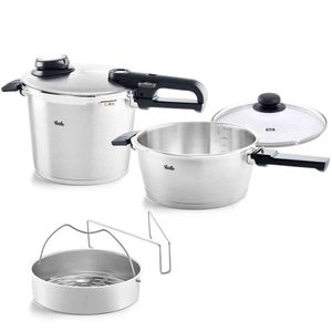 Fissler Vitavit Premium / Schnellkochtopf-Set 22 cm (SKT 4,5 ltr. + SKT 3,5 ltr.) mgE + ZMD