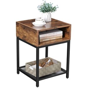 Artenat Noční stolek Ales, 58 cm, hnědá