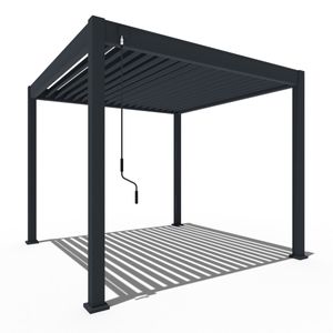 Weide Classic | Aluminium Pavillon | 3 x 3 M | Lamellendach anthrazit | Pergola freistehend