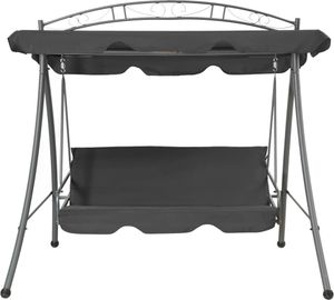 vidaXL Gartenschaukel mit Bettfunktion und Dach 198×120×205 cm Stahl vidaXL Gartenschaukel mit Bettfunktion und Dach 198×120×205 cm Stahl