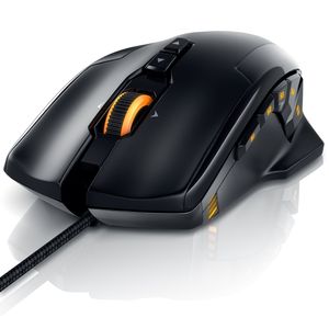 Titanwolf Gaming-Maus kabelgebunden, USB Gaming Laser Mouse mit 10800 dpi, RGB LEDs, Gewichts-Justierung