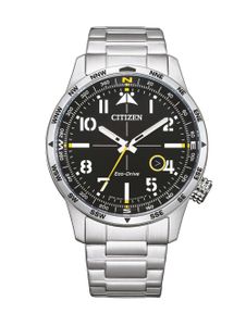 Citizen Herren Eco-Drive Solar Armbanduhr aus Edelstahl mit Edelstahl Band Sports - BM7550-87E