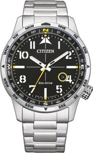 Citizen Herren Eco-Drive Solar Armbanduhr aus Edelstahl mit Edelstahl Band Sports - BM7550-87E