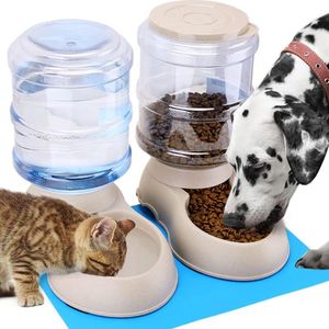 Hundenäpfe, Trockenfutter und automatische Trinker, Trinkbrunnen und automatische Futterspender für Katzen/Hunde/Haustiere, 3,8 l