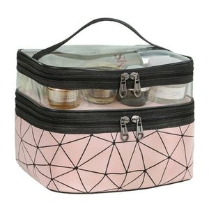 Damen Kosmetiktasche mit Griff, farbe Rosa