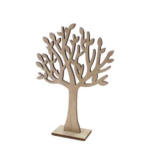Lebensbaum Aufsteller Holz natur Deko Baum des Lebens Konfirmation Kommunion Taufe, Größe:20 x 14.8 x 4cm
