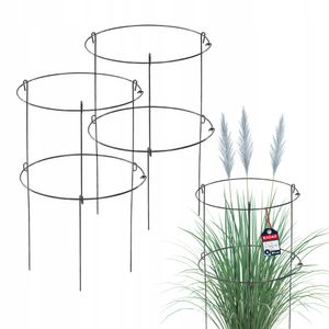 KADAX Gartenstütze aus Stahl pulverbeschichtet, Pflanzehalter, Blumenstütze, Pflanzestütze, Rankhilfe für Pflanzen, Garten, Balkon, Staudenhalter (Set x2: Höhe: 90 cm)