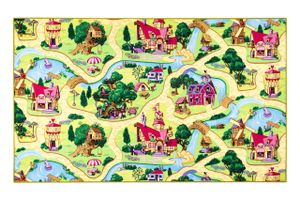 Teppich CANDY TOWN für Kinder Straßen Stadt Mehrfarben 100x200 cm