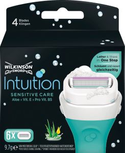 Wilkinson Sword Intuition Sensitive Care Rasierklingen für Damen Rasierer, 6 Stü