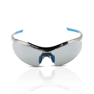 Sport Sonnenbrille in verschiedenen Farben mit UV-Schutz inkl. Putztuch als auch Brillenbeutel, selbsttönendes Glas  Blau