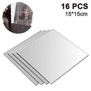 Spiegelblätter Einfacher moderner Acrylspiegel Kunststoff Spiegel Selbstklebende Quadrat Fernsehhintergrund Fliesen Spiegel Wandaufkleber