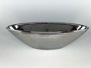 Kaheku Schale Boat Streifen silber 35x11x10cm 768018021 Kaheku Schale Boat Streifen silber 35x11x10cm 768018021