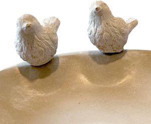 Vogeltränke Tropfen Form grau Vogel Bad Becken Beton Futterschale Wasserstelle