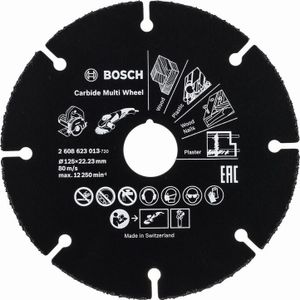 Bosch Trennscheibe 125 mm HM Carbide Multi Wheel HM Winkelschleifer 2608623013
