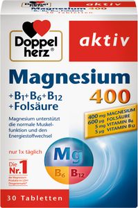 Doppelherz | Magnesium 400  | 30 Tabletten