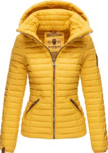 Marikoo Damen Jacke Übergangsjacke Steppjacke Kapuze Löwenbaby Gelb Gr. 34 - XS