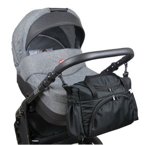 BabyLux Wickeltasche Kinderwagentasche Pflegetasche S3 SCHWARZ