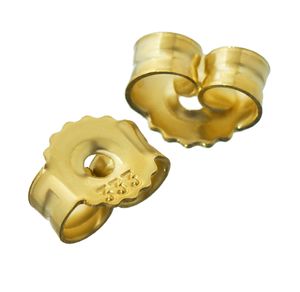 NKlaus 1 Paar 333 Gelbgold 8 Karat Gold 5,5mm Gegenstecker für Ohrstecker Ohrringe Ohrstopper Pousetten Ohrmutter Butterfly Verschluss Loch: 1,1mm