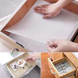 Schubladenmatte Matze 2er Set Transparente Antirutschmatte Einlegefolie für Schränke Plastik Unterlage für Küche Bad, 150 x 50cm