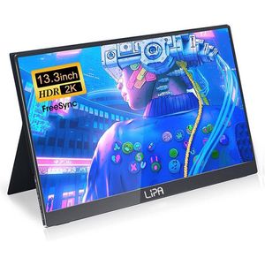 Prenosný monitor Lipa HDR-50 2K 13,3 palca - Externý monitor - Prenosný monitor pre notebook - Herný monitor