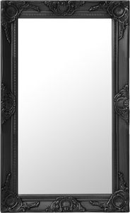 Prolenta Premium - Wandspiegel im Barock-Stil 50x80 cm Schwarz
