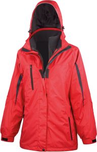 Result Damen Funktionsjacke Winterjacke Kapuzenjacke Brusttasche Jacke, Größe:2XL (18), Farbe:Red/Black