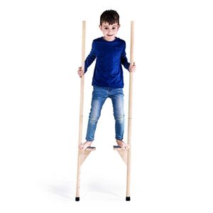 MAMOI® Stelzen aus holz für Kinder, Gymnastik & geschicklichkeit, Holzstelzen 150 cm mit Höhenverstellung, Laufstelzen, Stilts ab 5 jahre