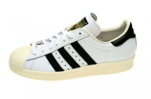 Adidas Sneaker Superstar 80s White / Black / Chalk, Größe:38 2/3