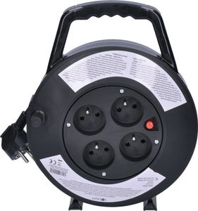 Solight PB21B, Schwarz, 4 AC-Ausgänge, Typ E, Typ E, Abgewinkelt, 10 m