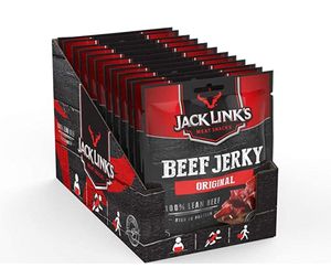 JACK LINK´S Beef Jerky Original 12x70g Trockenfleisch Rind Protein Fitnesssnack