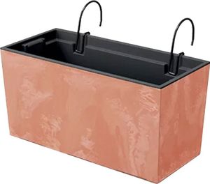 Prosperplast Urbi Case Beton Effect W Collection 39.5x18.5x19.5 Cm Blumentopf Silber  Silber One Size