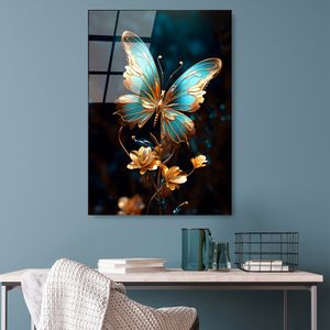 Wallity, UV-1178 - 70 x 100, Akrylová maľba, Viacfarebná, 100 % tvrdené sklo, 70 x 100 cm