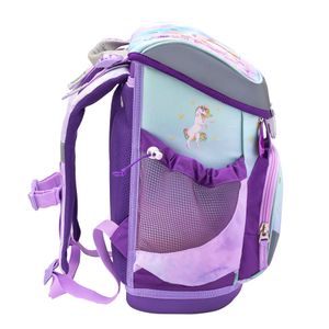 Belmil Schulranzen Set MINI FIT 2023 Rainbow Unicorn Magic (Motiv: Einhorn) für Mädchen ab 1. Klasse Grundschule Einschulung