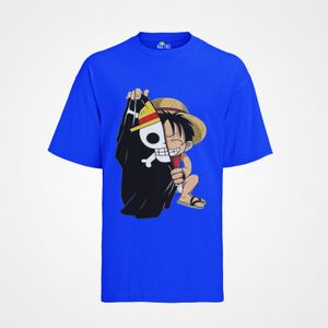 Damen Bio Oversize T-Shirt One Piece Ruffy Kid Luff Kind Anime Flagge Piraten ok