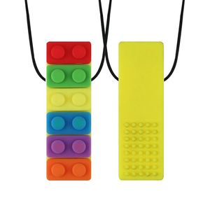 Leap Sensorische Kauhalskette, Beißspielzeug, Autismus, ADHS, Baby-Zaunspielzeug - Gelb