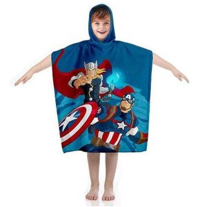 Marvel Avengers Kinder Badeponcho mit Kapuze 55x110cm