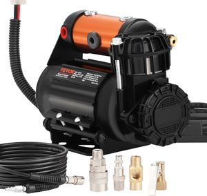 VEVOR 12V kompresor do auta Vzduchový kompresor 150PSI 3,5CFM(100L/min) na huštění pneumatik s tepelnou ochranou vzduchové pumpy včetně 3m napájecího kabelu a 5,5m vzduchové hadice Ideální pro nákladní vozidla SUV RV nafukovací čluny atd.