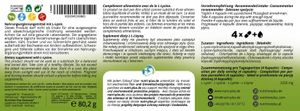 L-LYSIN HOCHDOSIERT - 120 Kapseln - Baustein für Kollagen & Bindegewebe - L-Lysine Vegan Aminosäure -  ohne Magnesiumstearate