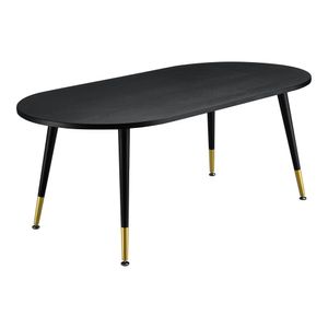 Konferenční stolek 47 x 120 x 60 cm Odkládací stolek do obývacího pokoje Rozkládací stolek MDF Kovový dubový vzhled v černé barvě [en.casa]