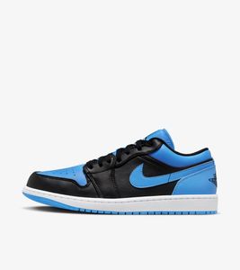 Nike Air Jordan 1 Low "Black University Blue" Schwarz/Blau, 553558-041, Größe: 43