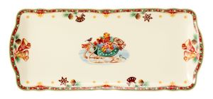 Tortový tanier štvorcový 34,5 x 15 cm - Seltmann Weiden Marieluise Vianočná nostalgia