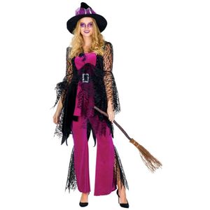 Hexenkostüm Hexen Hexe Magier Kostüm Halloween Zauberin Damen Karneval Fasching 44