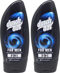 2x duschdas Duschgel FOR MEN 250ml Shampoo 2-in-1 mit Zitrusduft