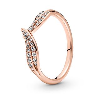 Pandora 189533C01 Dámský prsten Sparkling Leaves 14k Rose Gold Plated Velikost 52